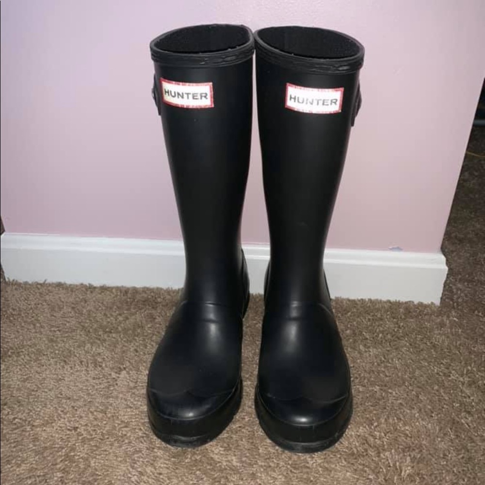 Kids size 3 tall black hunter boots